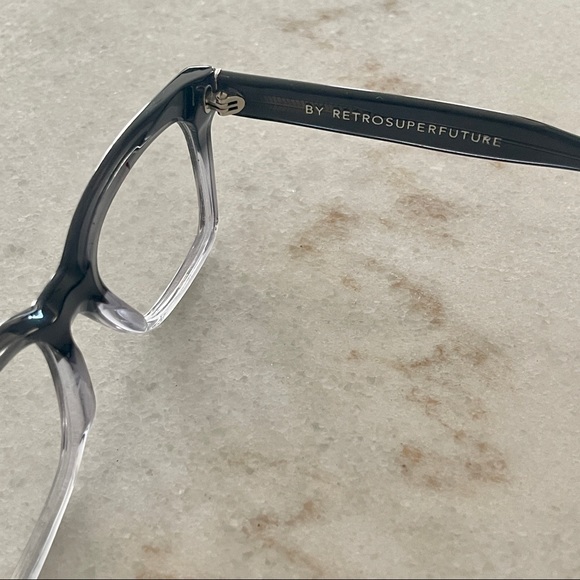 SOLD ❗️RETROSUPERFUTURE America Faded Grey & Crystal Square glasses Mens unisex - Picture 9 of 16